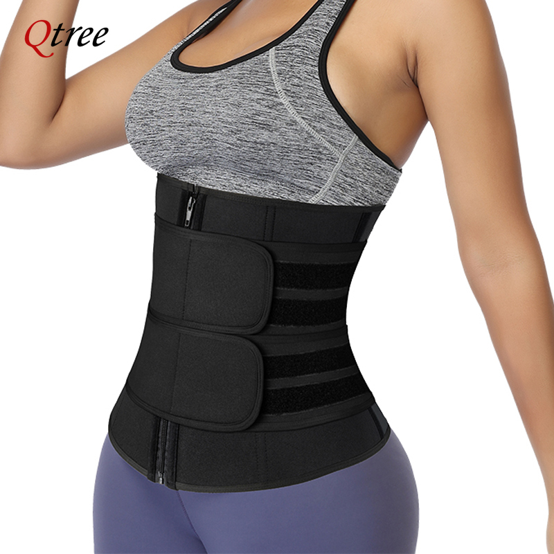 Sweat Waist Trainer Belt Neoprene - Qtree مدرب خصر حجم كبير للنساء