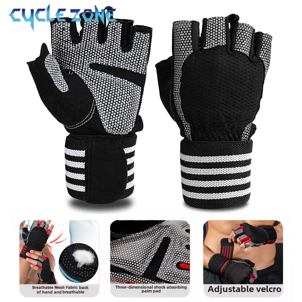 Wrist Wraps Weightlifting Support - زوج واحد من قفازات الجيم واللياقة