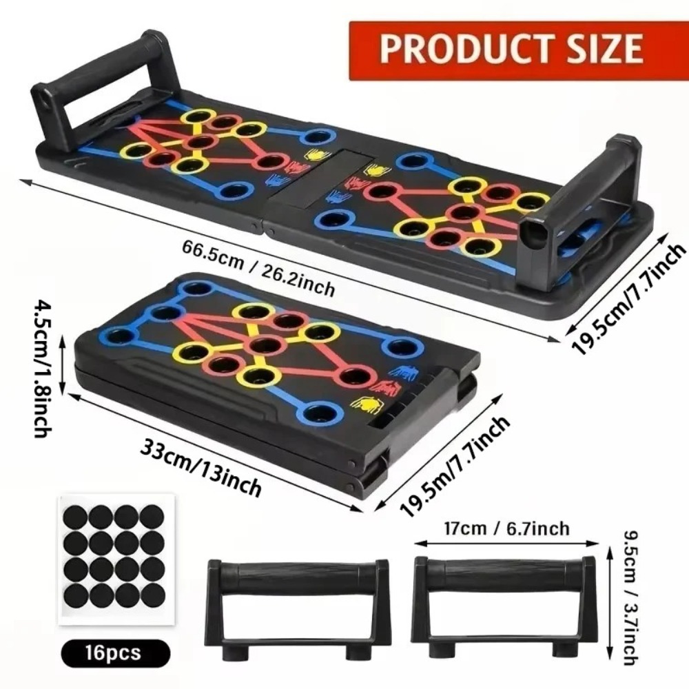Push Up Board Foldable Multi Function - مجموعة لوحة رفع محمولة متعددة الوظائف