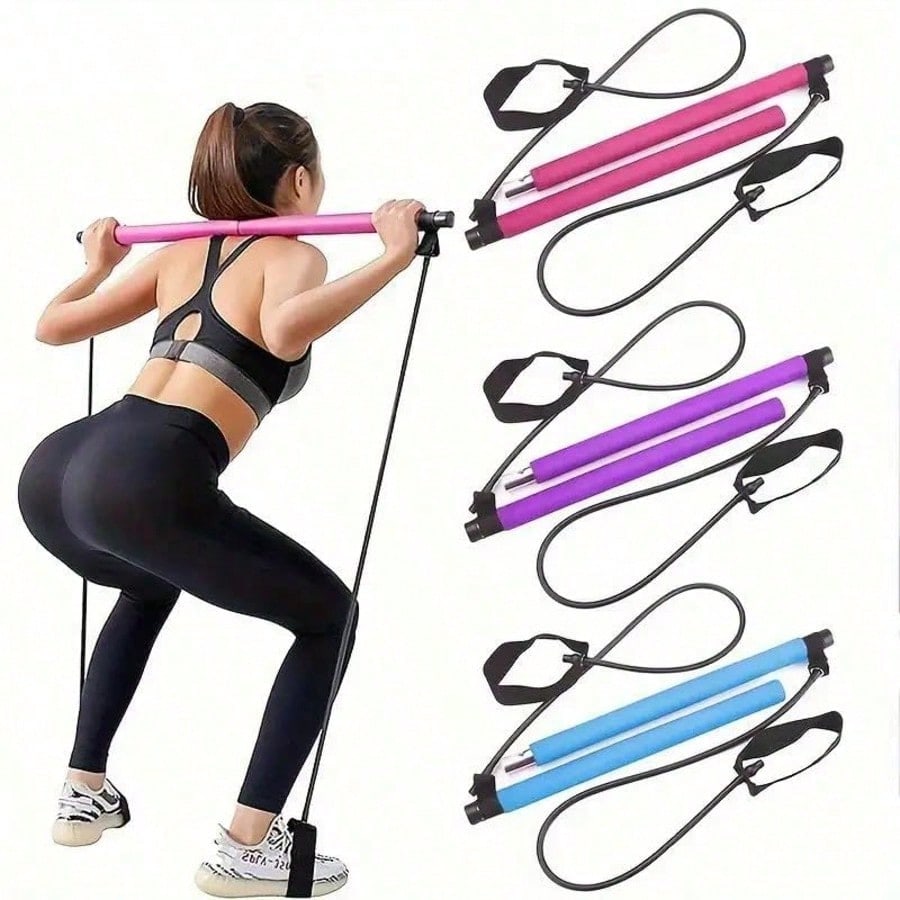 مجموعة بار بيلاتس مع شريط مقاو - مراجعة Pilates Bar Kit With Resistance Bands وسعره
