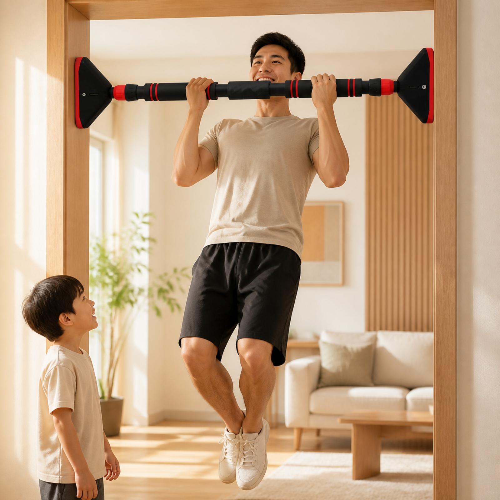عارضة سحب لأسفل للإطار الخارجي - مراجعة Door Pull Up Bar No Screw وسعره