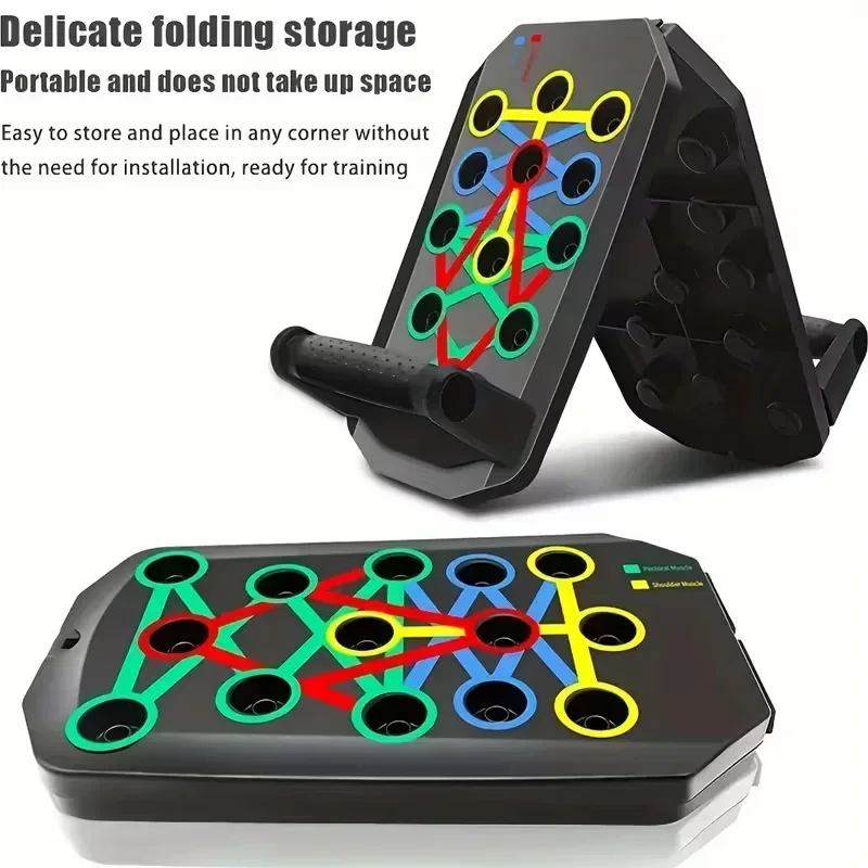 1 قطعة: مجموعة لوح تمارين الضغ - مراجعة Push Up Board Foldable Multi Function وسعره