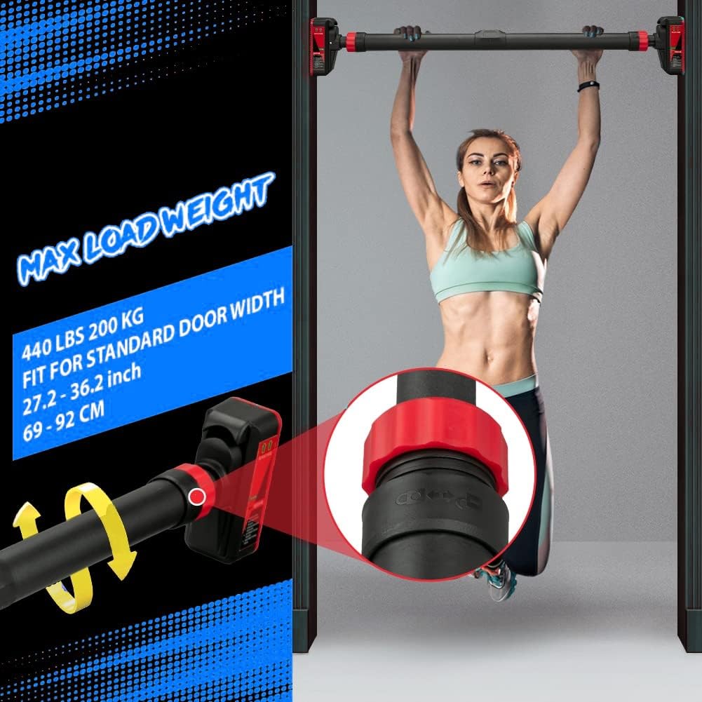 قضيب سحب قابل للتعديل للتركيب  - مراجعة Door Pull Up Bar No Screw وسعره